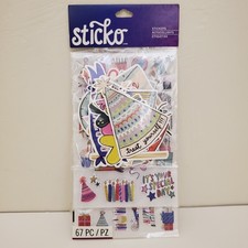 Sticko Celebration Stickers 67 Pieces Happy Birthday Party Time Make A Wish NEW