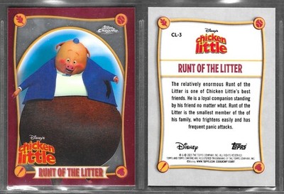 Topps Chrome Disney 2025 #CL-3 Runt of the Litter Chicken Little Insert Card