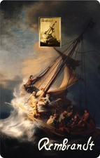 La tempête en Galilée par Rembrandt 1/1000 oz 999 lingot de pièce d'or 3000 f...