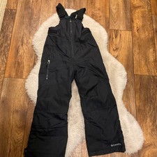 Columbia Snow Bibs Omni-Tech Out-Grow Black Size 6/7 Kids Wintr Insulated