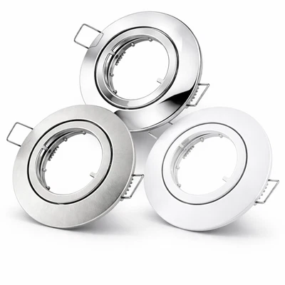 Alu- Einbaurahmen Tino 230V. Für 50mm Halogen oder LED GU10 Leuchtmittel PAR16 - Bild 1 von 4