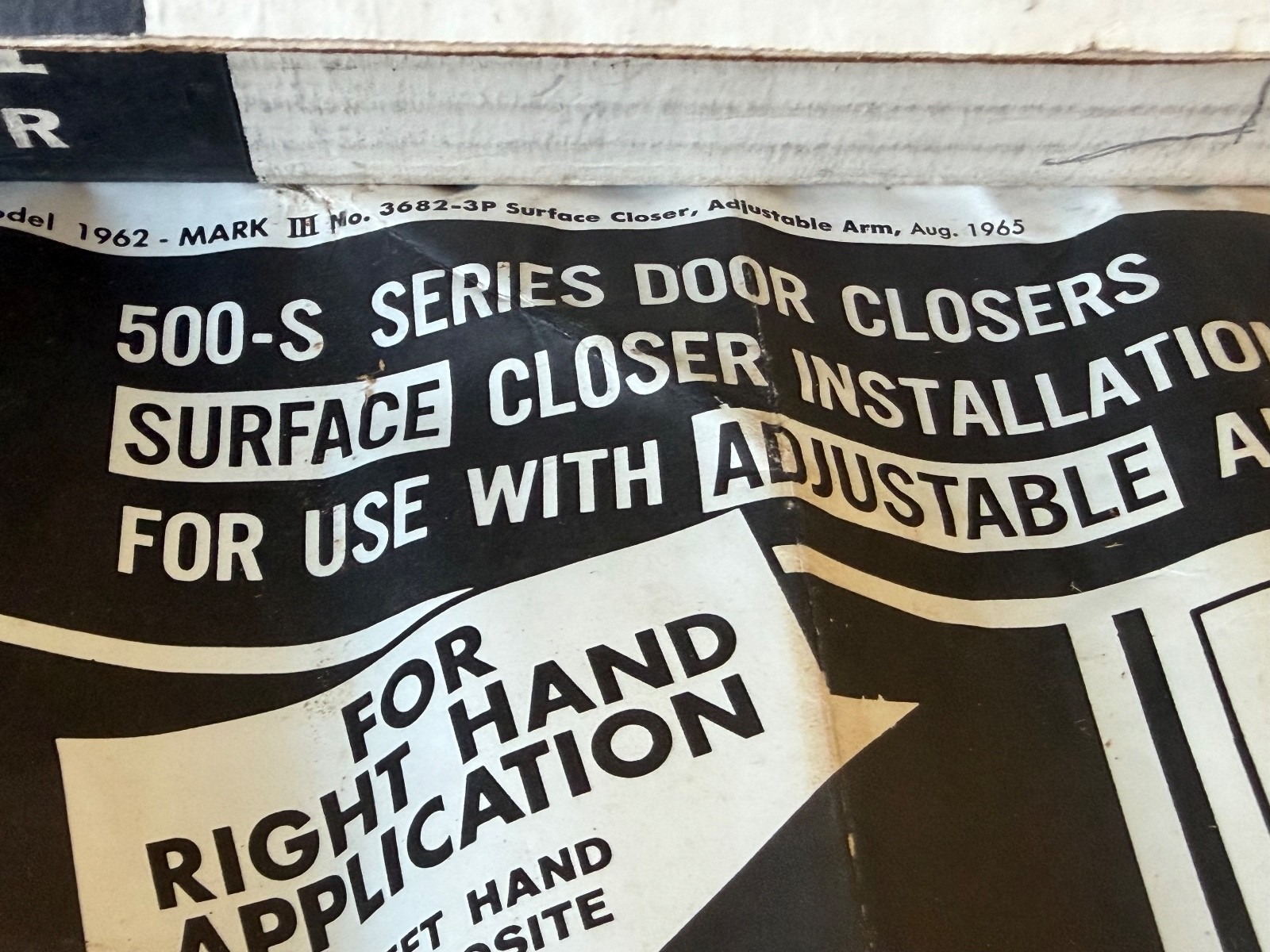 NOS 500 Series Mark III   Russwin Door Closer Right Hand 500 Series   G-2