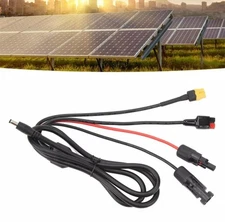 Solar Panel 1 to 4 Plug DC 5.5x2.1mm Adapter Extension Cable -Charger Connection