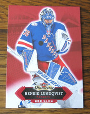 Henrik Lundqvist 2016-17 Fleer Showcase #71 RED GLOW Insert hockey cards RANGERS