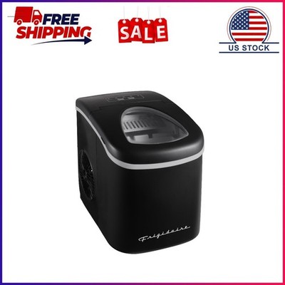 Frigidaire 26 lb Retro Bullet Ice Maker Black - compact, retro-style icemaker pr