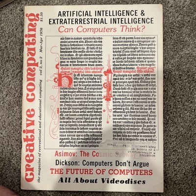 Creative Computing Magazine March 1976 (Artificial intelligence) Vol 2 #2 - Rare