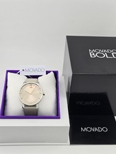 Movado Bold Access Women's Gray Dial Leather Band Watch - 3601071 550 MSRP