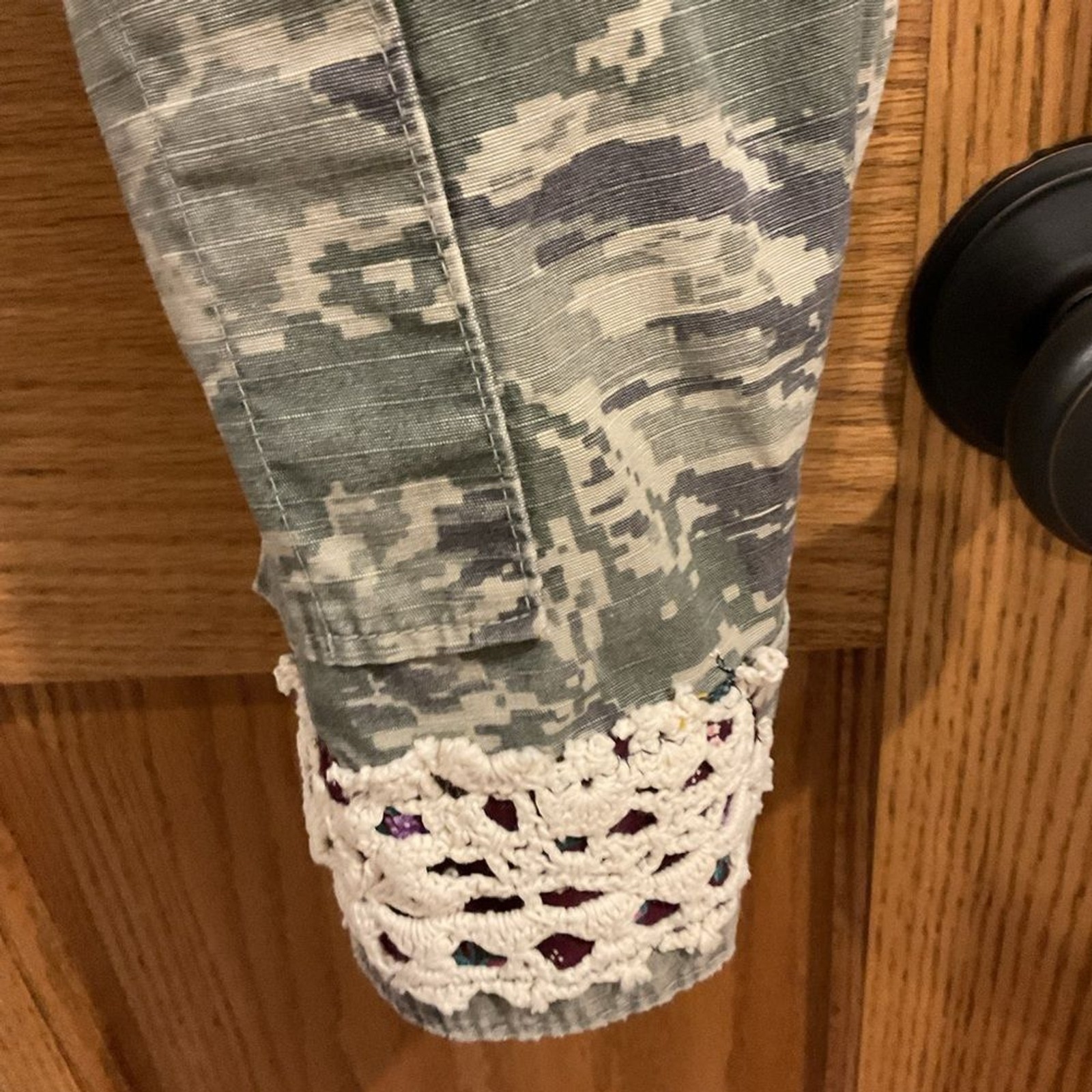 Upcycled USAF Camo Patchwork Crop Jacket One of a… - image 8