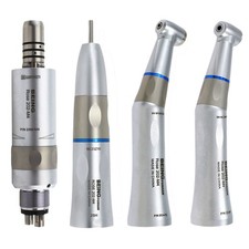 BEING Dental Low Speed Handpiece Kit 1:1 Contra Angle Straight Air Motor 4 Hole
