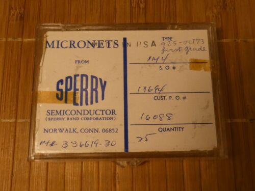1X RARE 1M4 SPERRY VINTAGE MICRONETS. 1973. AEROSPACE & DEFENSE INDUSTRY. USA. - Picture 1 of 3