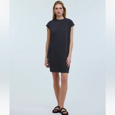 Madewell Tina Oversized Boyfriend T-Shirt Dress in Black size xxs