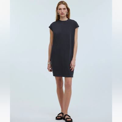 boyfriend shirt dress black Norma Kamali Super Oversized Boyfriend Shirt Flared Mini Dress in Black
