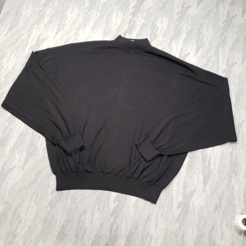 Suéter Pronto-Uomo para mujer 1X negro cuello falso manga larga Foto 2 de 4