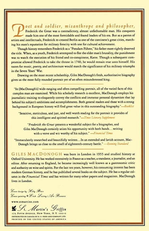 Frederick the Great: A Life in Deed and Letters by MacDonogh, Giles (Paperback) - Image 2 of 2