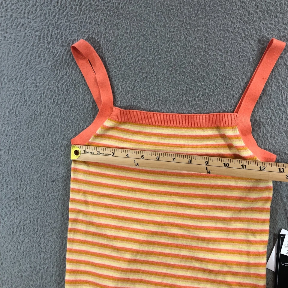 volcom tank top camisole womens XS orange stripes beach sun summer - Image 2 of 4