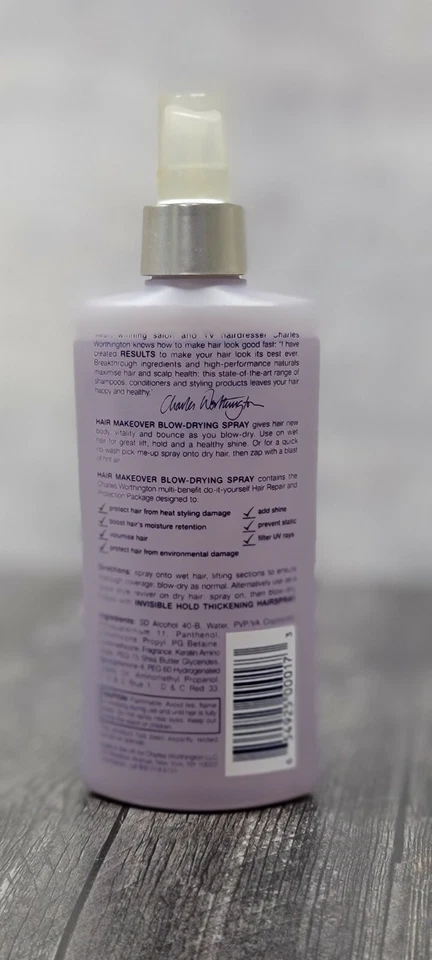 Spray de secado por soplado para cambio de imagen de cabello Charles Worthington Results 6,75 OZ NUEVO DE STOCK Foto 2 de 2