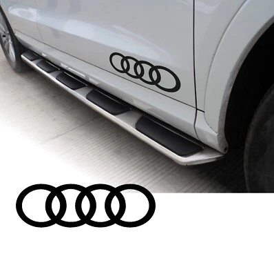 WORLDCUSTOMCHOPPER 2 Adesivi Stickers Compatibili con Audi Logo Sport A3 A4 Q3 Q5 S line