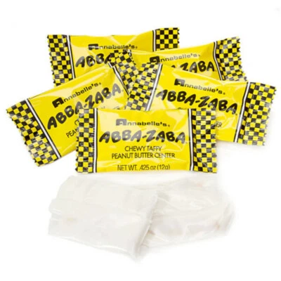 Annabelle's ABBA-ZABA Chewy Taffy Peanut Butter Center Mini Bars By oz Lb Bulk