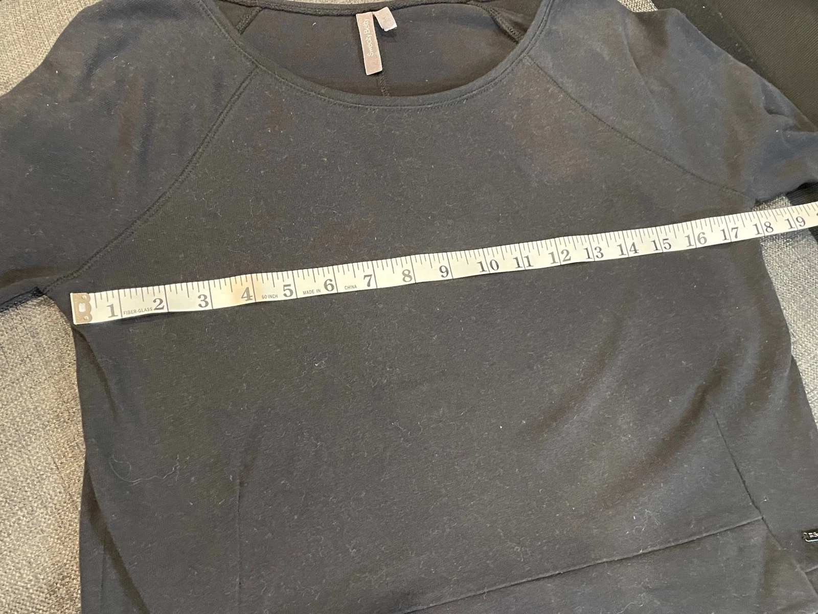 sweaty-betty cropped long sleeve pullover shirt