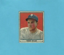 1941 Play Ball (R336) #1 Eddie Miller Boston Bees Baseball Card VG w/crease
