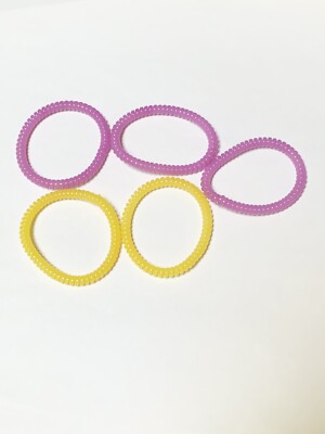 6 six Details about Phone Cord Spiral Hair Ties PURPLE 6 six Details about Phone Cord Spiral Hair Ties PURPLE