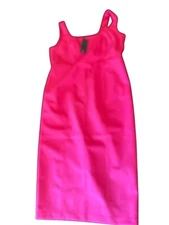 Christian Lacroix Womens Fuchsia Sleeveless Sheath Dress Size L Nylon/Spandex Bl