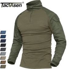 Tacvasen Mens 1/4 Zip Pullover Outdoor Long S...
