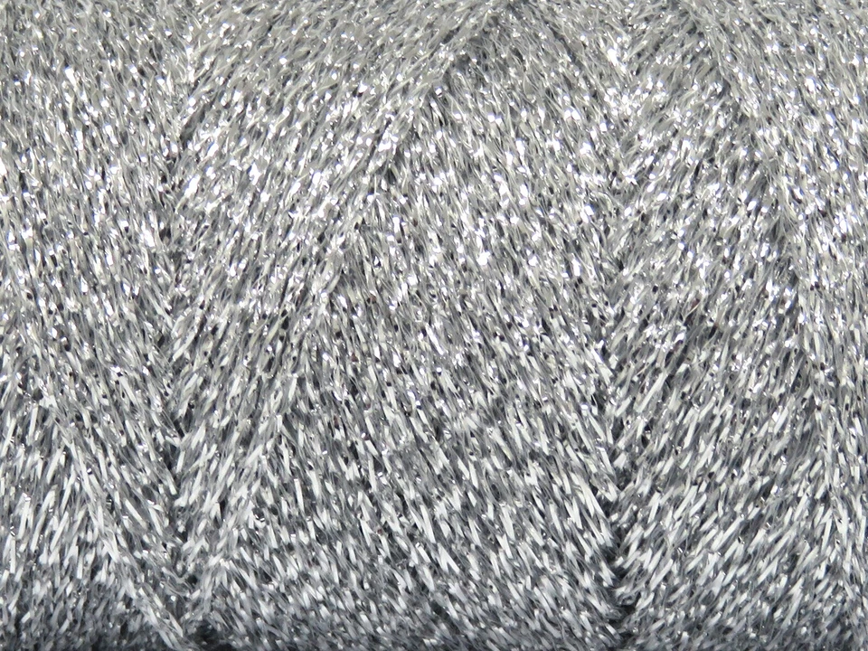 LOTE de 2 Mini Hilos de Hielo Trenza Metálica Plata Brillante 80270 Sin Etiquetas 2 x 10gr Foto 3 de 4