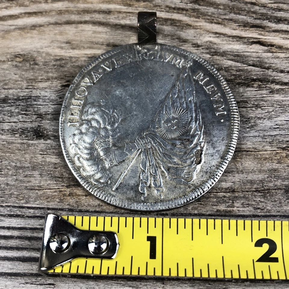 Antique 1691 1 Groschen Thaler John George III Death Silver Commemorative Coin - Image 3 of 3