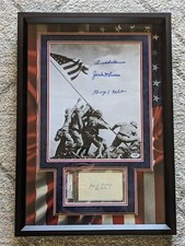 Iwo Jima Signed Photograph Flag Raising Bradley Williams Lucas Wahlen  PSA