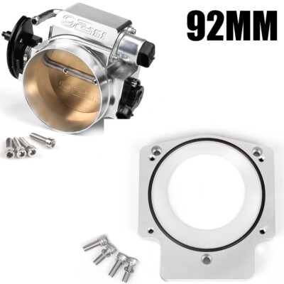92mm Throttle Body+TPS IAC Adapter Plate for Chevy GM III LSX LS LS1 LS2 LS7 New