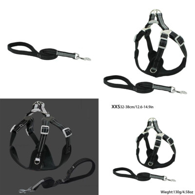 US Reflective Dog Vest Harness Leash Collar Set No Pull Adjustable for XXS-L