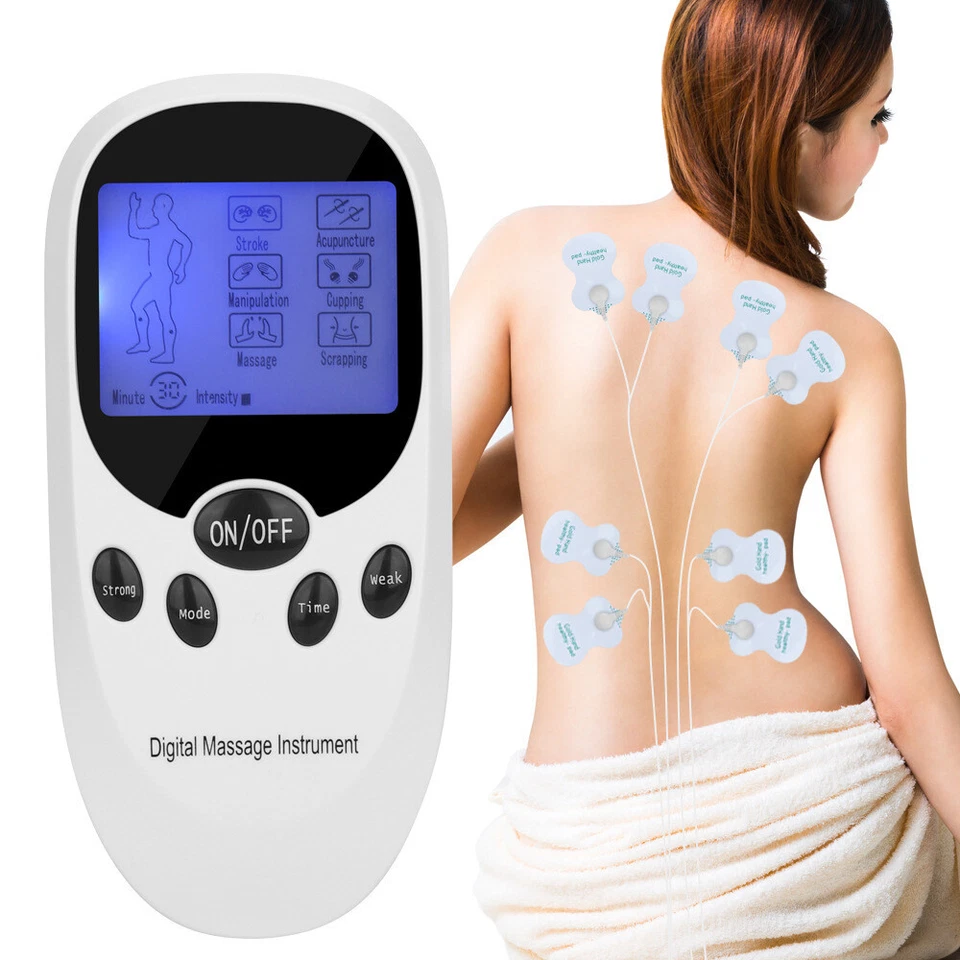 MASSCARE Tens Machine Therapy Pads Back Electrical Muscle Stimulator Massager Pulse UK