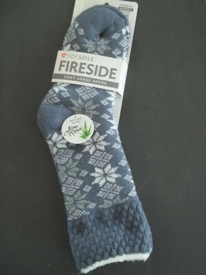 Fireside by Sofsole Aloe Vera Infused Lodge Mid Calf Socks Womens Size 5-10 NEW