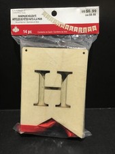 Celebrate It "Happy Holidays" Handmade Wood Banner 14pc New