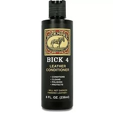 Bick 4 Leather Conditioner and Leather Cleaner 8 oz - Will Not Darken Leather