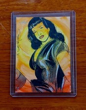 2014 Leaf Bettie Page Collection Artist Sketch Card 1/1 by Jason Hughes #1