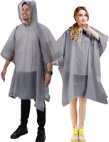 Regenponcho Wasserdicht 2 StüCk Leicht Regencape Kapuze FüR Herren Damen
