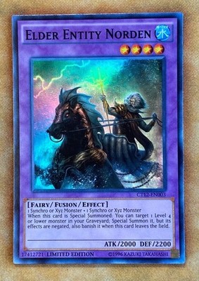Yugioh Elder Entity Norden CT12-EN003 Super Rare Limited Edition NM