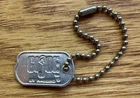 Vintage 1960's HASBRO GI Joe DOG TAG & BEAD CHAIN 100% Original Nice Condition!