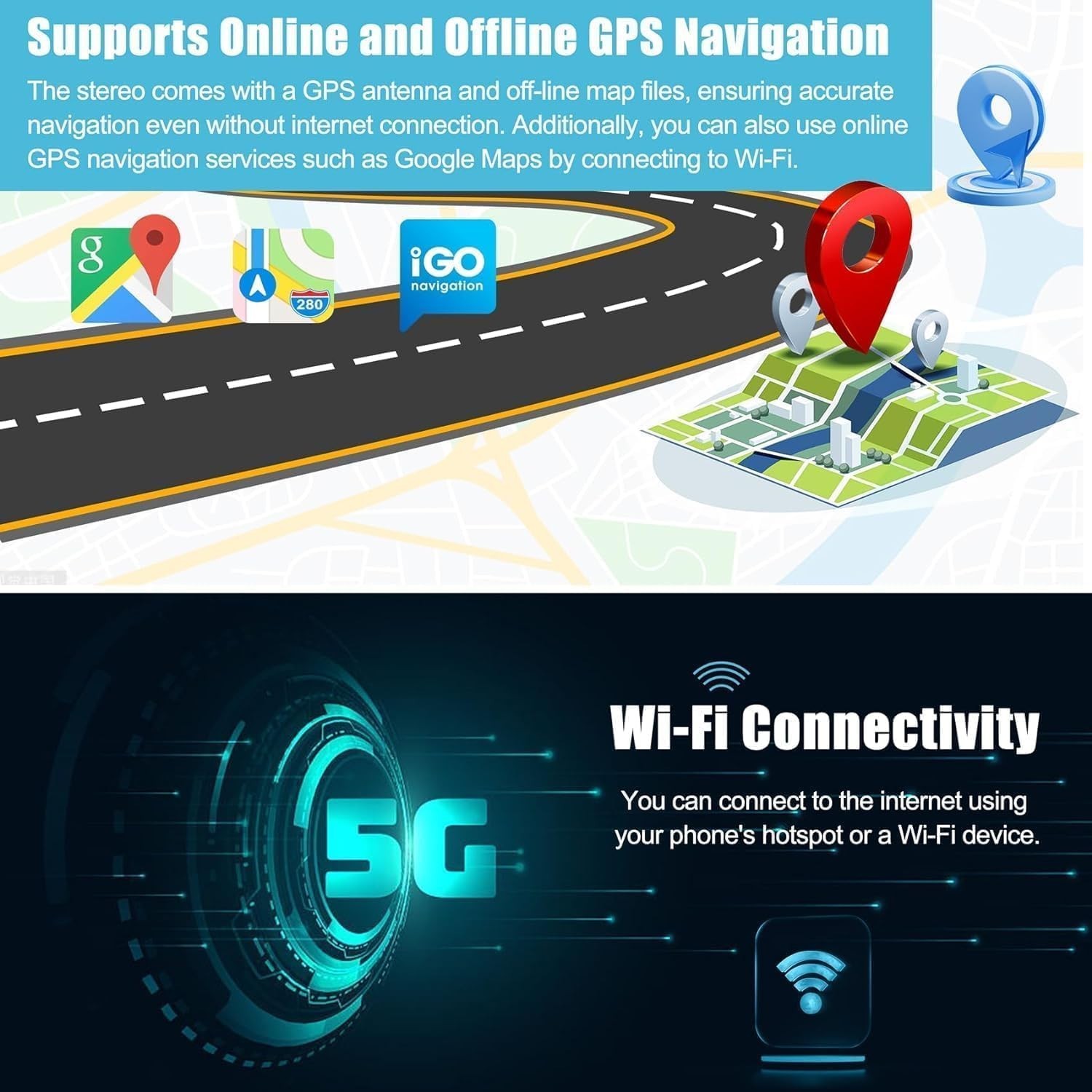 [4G+64G] Car Radio for Dodge RAM 2002 2003 2004 2005 2006, for Jeep Wrangler ... thumbnail 4