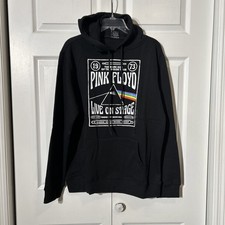 NWT Pink Floyd Dark Side of the Moon Tour 1973 Live On Stage Graphic Hoodie Sz M
