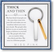 Thick and Thin Keychain for Best Friend, Women  Men, Sentimental Friends Gifts,