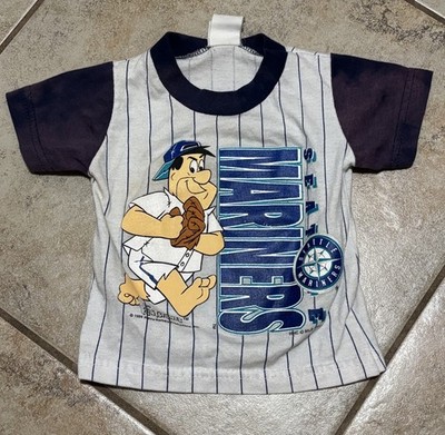 Vintage The Flintstones Seattle Mariners 90s Grey Shirt Toddler 2