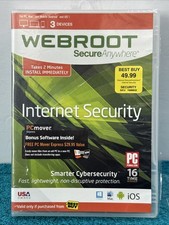 Webroot SecureAnywhere Internet Security - Full Version for Windows & Mac...