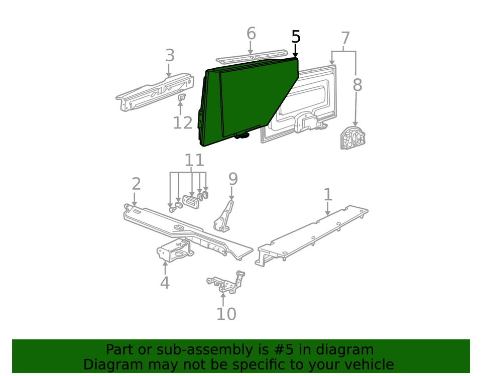 Puerta compartimento original Ford YF1Z-7411586-AAA Foto 2 de 2