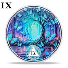9 Year Sobriety Coin Blue Butterfly AA Chips Medallions Nine Year Sobriety Gifts