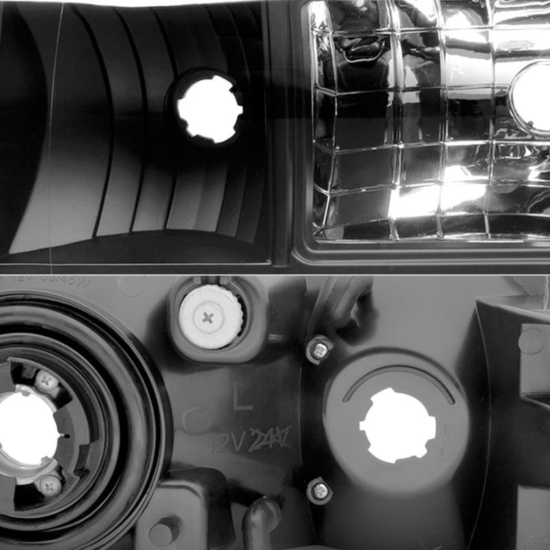 For Chevy Impala 94-96 Headlights Driver & Passenger Side Black Euro Headlights - Изображение 3 из 4