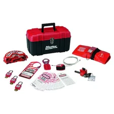 Master Lock 1457V410ka Portable Lockout Kit, Filled, Valve, 23