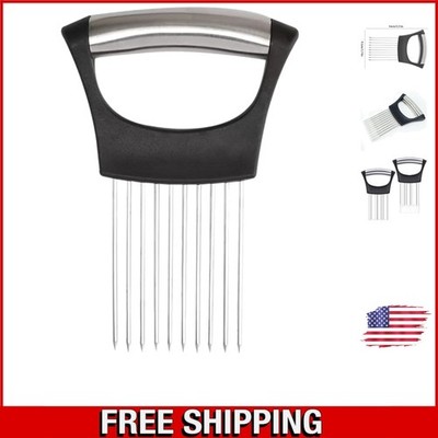 Compact Stainless Steel Vegetable and Meat Slicer with Safety Handle - 7'' Model